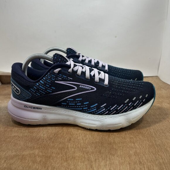 Brooks Glycerin 20 Women Size 10.5 Purple Blue Athletic Running Gym Sneaker - Picture 1 of 9